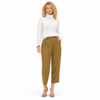 Women's cable-knit jumper - White full view