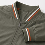 Men's bomber jacket in Army Green detail view