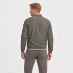 Men's bomber jacket in Army Green back view