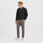 Men's bomber jacket in Black front view