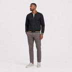 Men's bomber jacket in Black front view