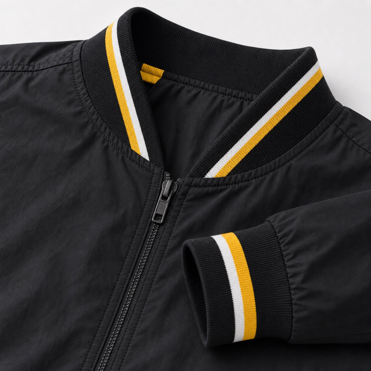 Men's bomber jacket in Black detail view