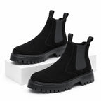 Men's Suede-Look Chelsea Boots Lug Sole Regular Fit