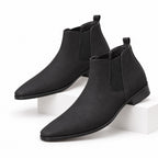 Men's Suede-Look Chelsea Boots Almond Toe Regular Fit