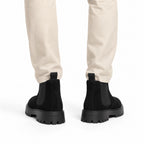 Men's Suede-Look Chelsea Boots Lug Sole Regular Fit
