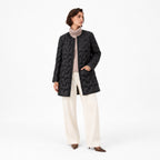 Women’s Quilted Collarless Overcoat Star Quilt Pattern