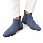 Men's Suede-Look Chelsea Boots Almond Toe Regular Fit