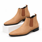 Men's Suede-Look Chelsea Boots Almond Toe Regular Fit