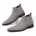 Men's Suede-Look Chelsea Boots Almond Toe Regular Fit