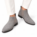 Men's Suede-Look Chelsea Boots Almond Toe Regular Fit