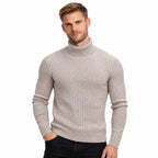 Men's Knit Jumper Slim Fit — Beige — view 1