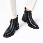 Men's Leather Boots — WJ6811 Black — view 2