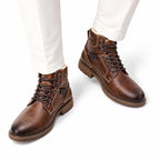 Men's Leather Shoes — Brown — view 2