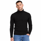 Men's Knit Jumper Slim Fit — Black — view 1