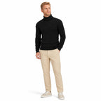 Men's Knit Jumper Slim Fit — Black — view 2