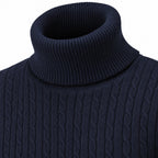 Men's Knit Jumper Slim Fit — Navy Blue — view 4