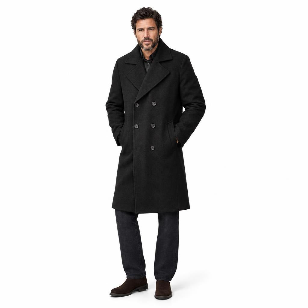Men's Coat Slim Fit — Black — view 2