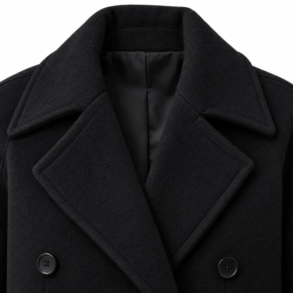 Women's Overcoat — Black Coat — view 3