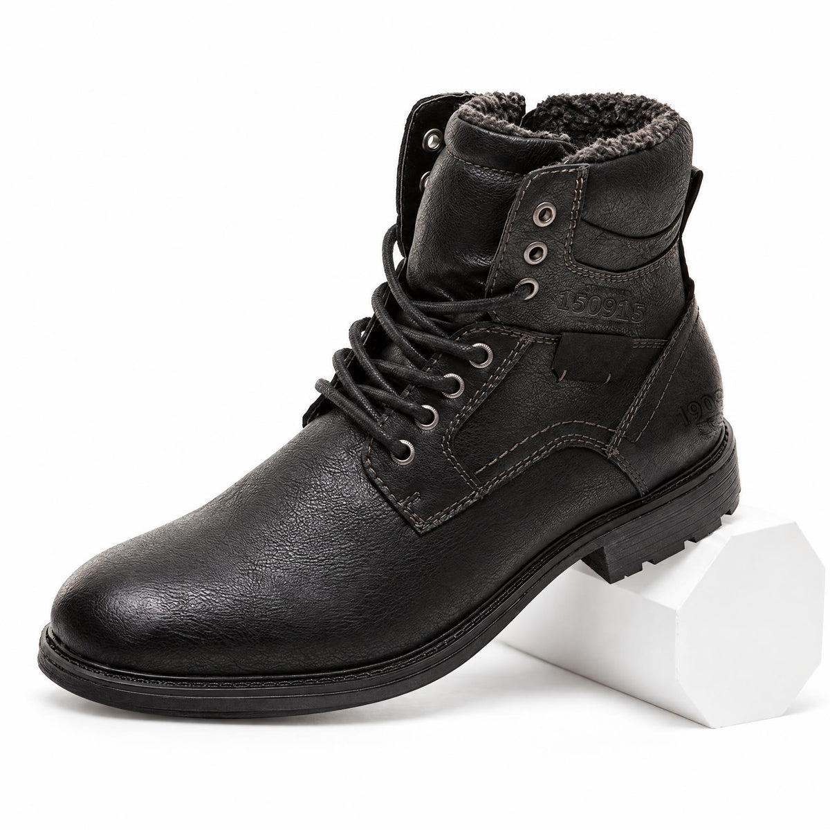 Men's Leather Shoes — Black — view 1
