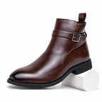 Men's Leather Boots — WJ6811 Brown — view 1