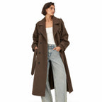 Women's Overcoat — Brown Coat — view 1