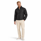 Men's Zip-Up Coat with Front Pockets — Black — view 2