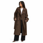 Women's Overcoat — Brown Coat — view 2