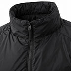 Men's Zip-Up Coat with Front Pockets — Black — view 4