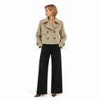 Women's Double-Breasted Trench Coat — Khaki — view 2